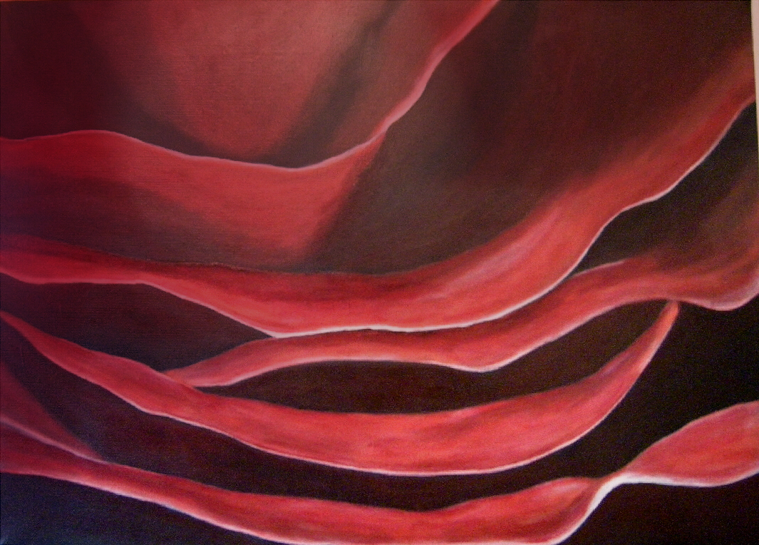 Ein Gem�lde einer roten Rose.