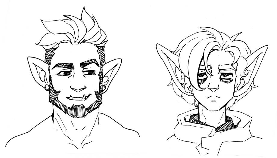 Blanche and Leon in front view.